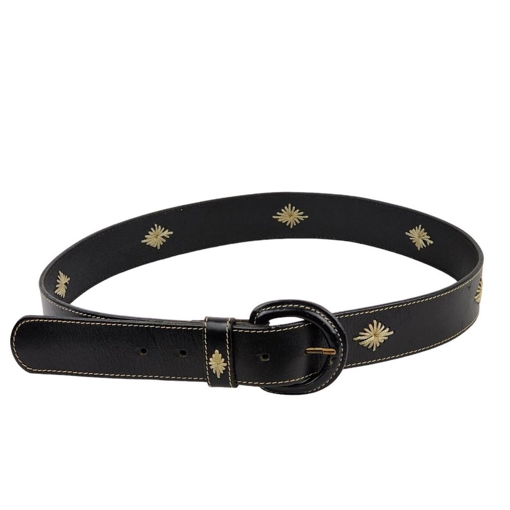 LL BEAN Southwest Western Hand Stitched Leather Belt